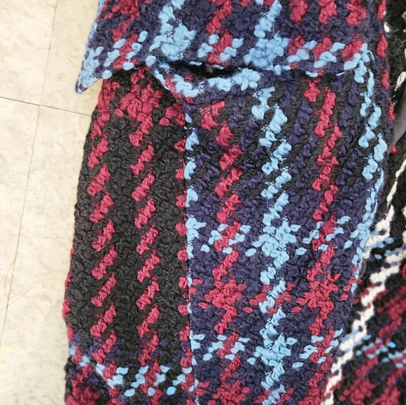 H&M Jacquard Weave Wool Coat L. NWOT - Picture 2 of 8